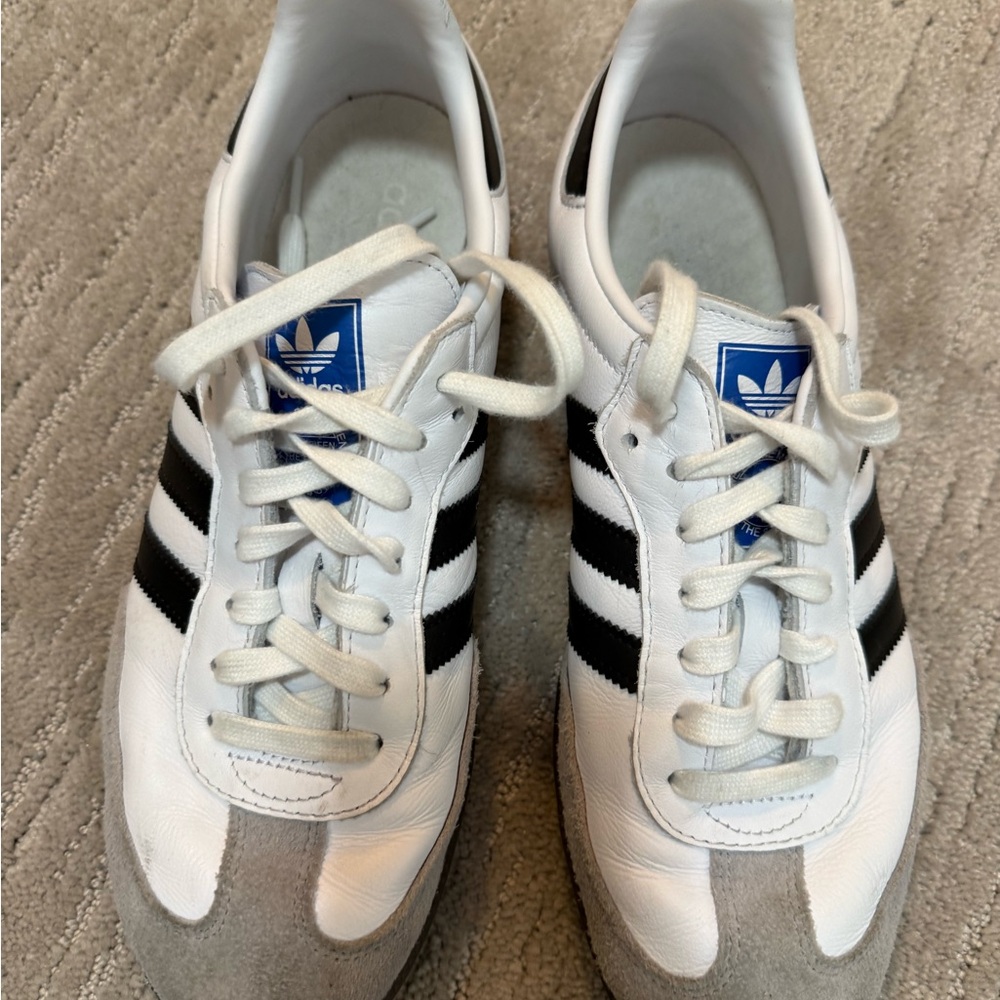 Adidas Men's Samba White and Black Classic Sneakers